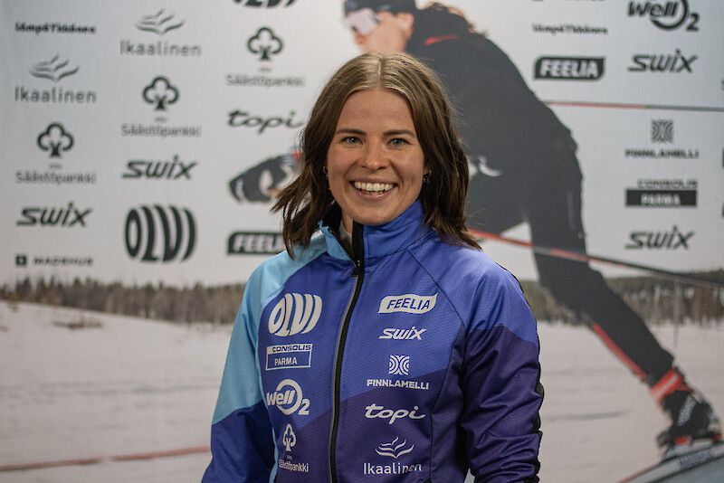 Krista Pärmäkoski sai vauhdin kohdilleen hiihdon Tpur de Skillä. Kuva: Emil Piippo/Almedia