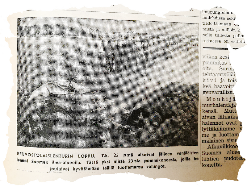 Sota-aikana Hämeenkyrön Sanomissakin julkaistiin kotimaisia propagandakuvia.
